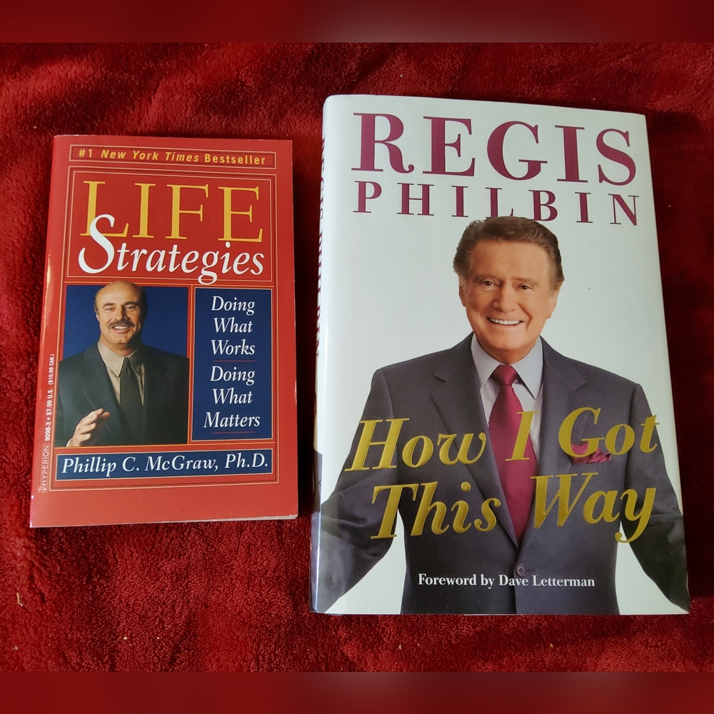 Lot Of 2 Self Help Books Regis Philbin & Phillip C McGraw Life Strategies